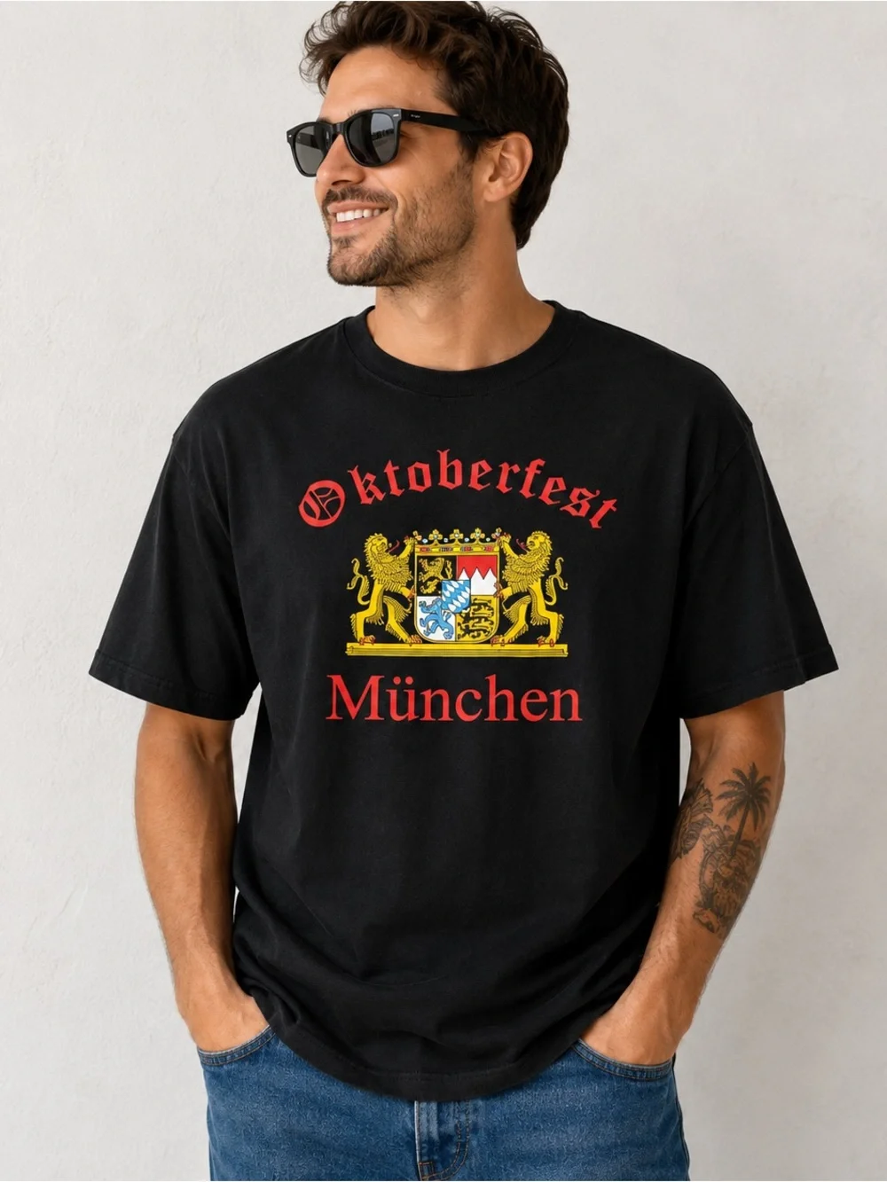 Oktoberfest München Germany Graphic T Shirt Men's Large Black Beer Festival
